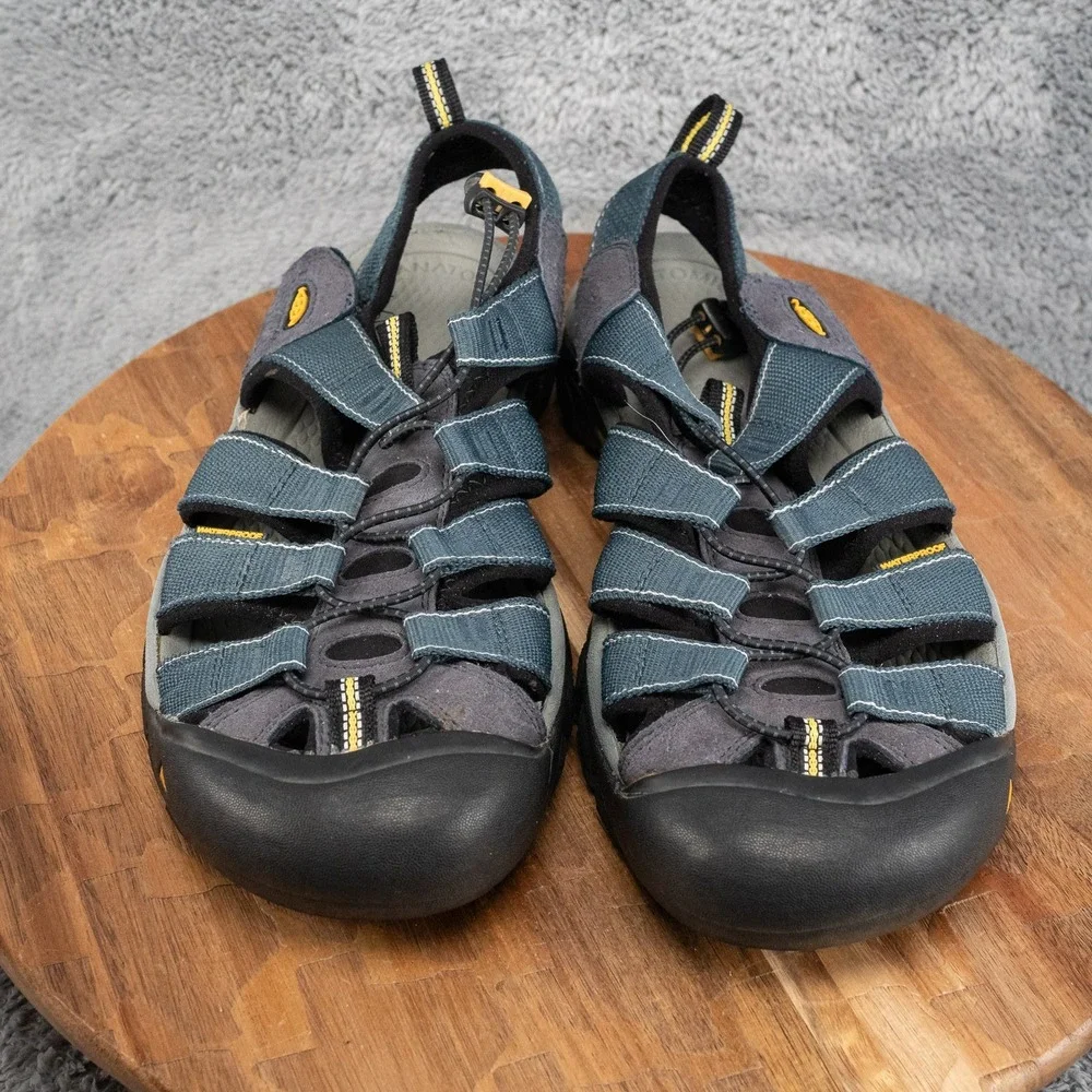 Men's KEEN Newport H2 WP Waterproof Sandals Trail Shoes Size US 10 Navy/Gray